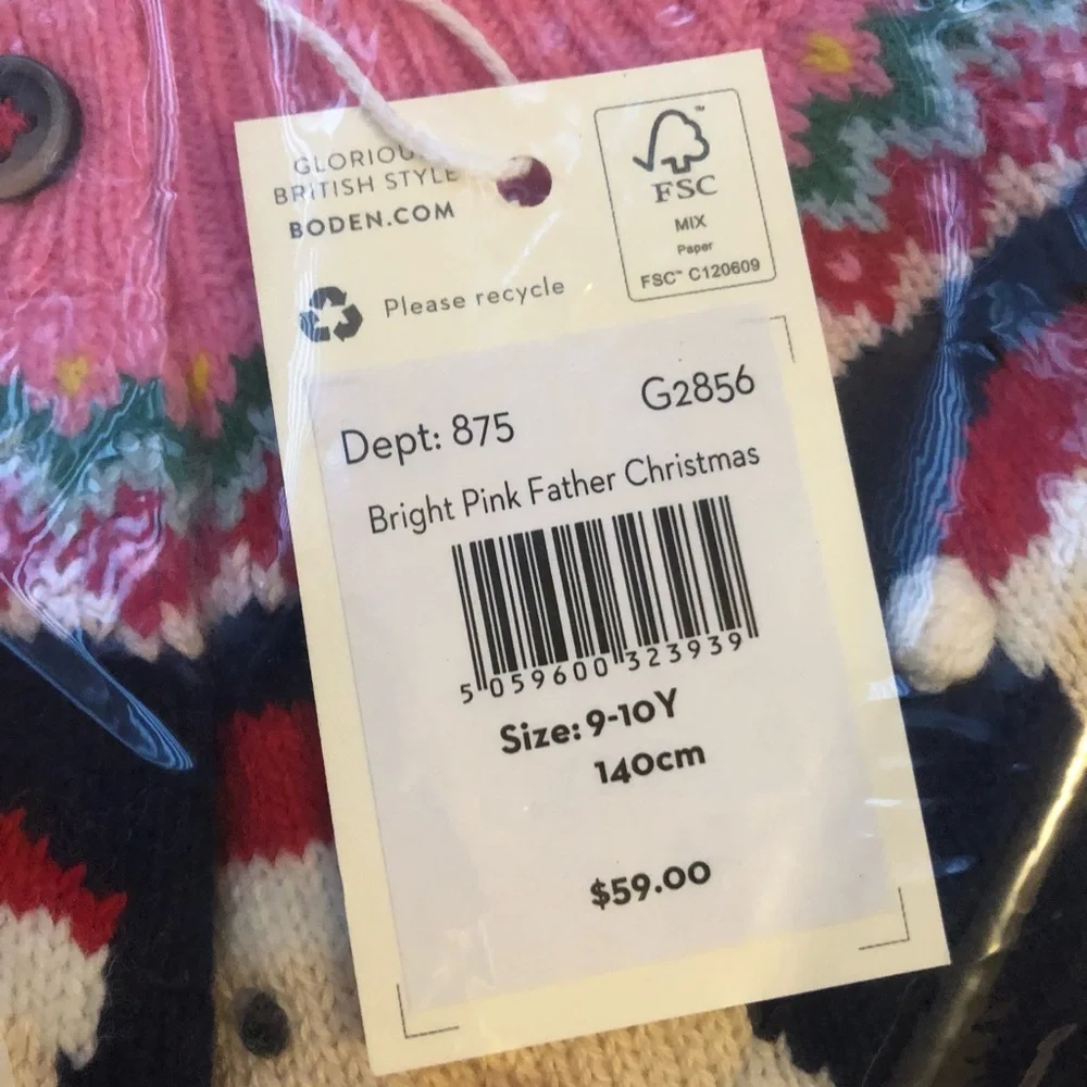 NWT Mini Boden Cosy Fair Isle Cardigan - Picture 10 of 12